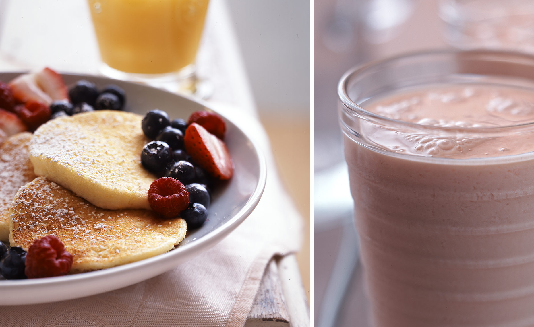 Cornmeal Pancakes & Smoothie